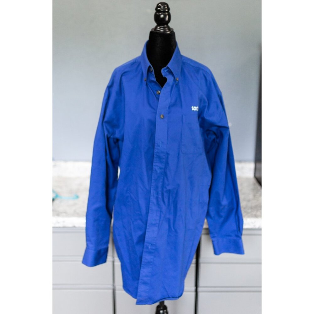 NWT Velocity Blue Button-Up, Size Large Tall